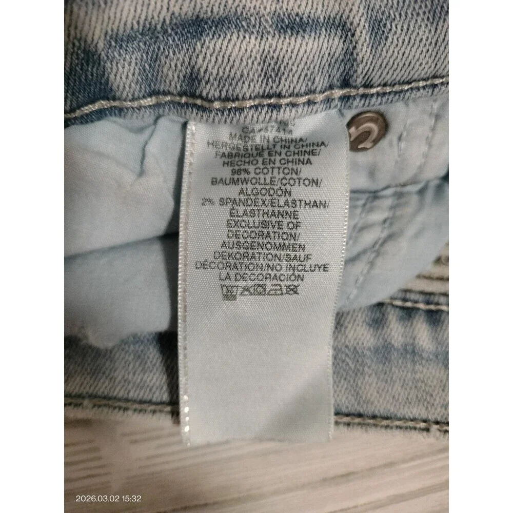 True Religion Rocco Moto Renegade Light Wash Relaxed Skinny Jeans Size 36x32